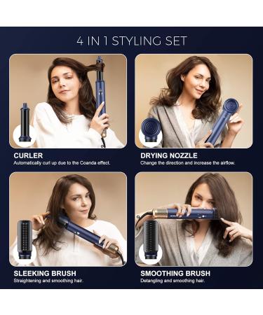 TECHMERI 4-in-1 Ionic Hair Styler & Dryer Brush - Auto Curler Nozzle & Smoothing Brushes - High-Speed 110 000 RPM Motor - Shop Internationally - Buy Online on GoSupps.com