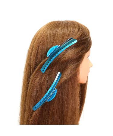 Vintage Metal Finger Wave Hair Clips - 12PCS Butterfly Blue | Classic Woman Hairstyle Inspo - Buy Online on GoSupps.com