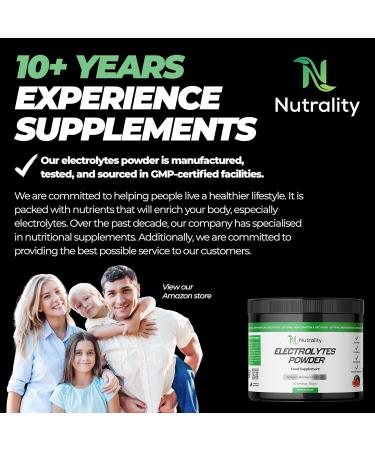 Nutrality Electrolytes Powder 350g | Sugar-Free Keto & Paleo Hydration | Vegan | Watermelon Flavor - Buy Online on GoSupps.com
