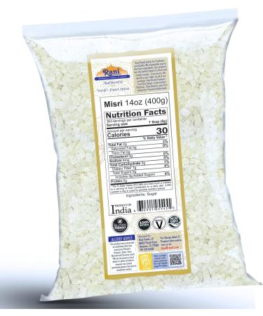 Rani Misri (Indian Sugar Crystals) 14oz - All Natural, Gluten-Friendly, Vegan, Kosher | Indian Origin Misri (Rock Sugar) 400g - Buy Online on GoSupps.com