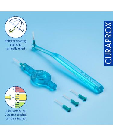 Curaprox Interdental Brush Set CPS 06 Prime Start - 5 Brushes 0.6mm Turquoise Starter Set for Effective Oral Care - Buy Online on GoSupps.com