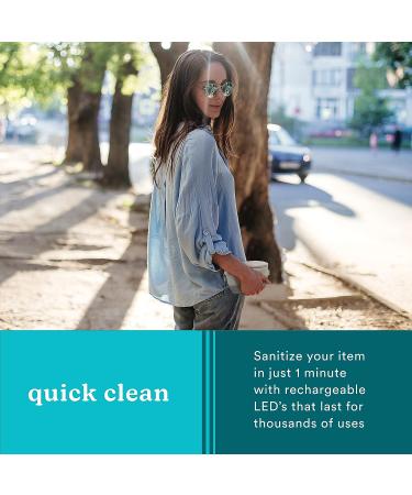 Homedics UV Clean Portable Sanitizer Bag - Rechargeable UV Light Sterilizer & Storage Box - Kills 99.9% of Contaminates - Fits Masks, Phones, Keys - Grey, 1 Count - Buy Online on GoSupps.com