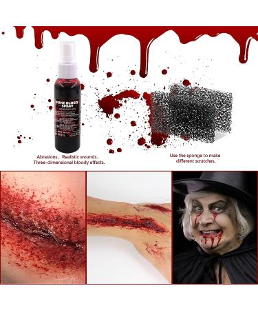 Fake Blood Splatter Spray 2.1oz - Perfect for Halloween Decorations & SFX Makeup - Buy Online on GoSupps.com