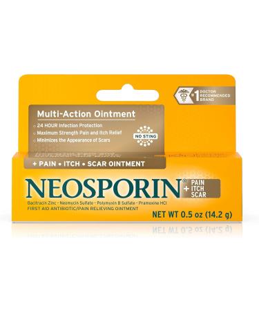 Neosporin + Pain Itch Scar .5 Oz - Fast Relief for Pain, Itch, and Scarring - Buy Online on GoSupps.com
