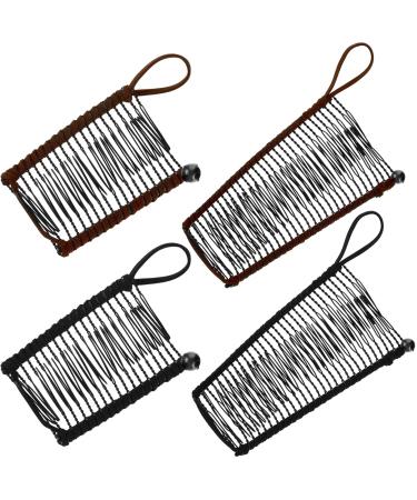 4 Pieces Banana Hair Clips Clincher Comb Banana Hair Grip No Crease Hair Clips for Natural Curly Thick Wavy Hair Ponytail Style and Up-do (Khaki, Black) - Buy Online on GoSupps.com