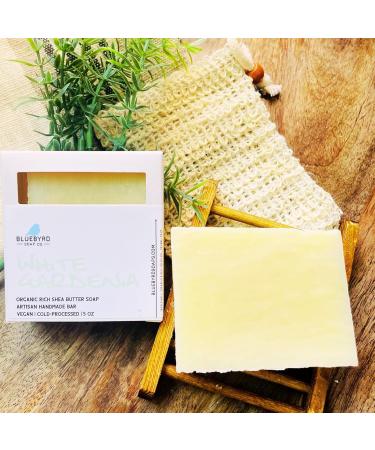 Bluebyrd Soap Co. Gardenia Bar Soap - Vegan Organic Cold Processed | Moisturizing Gentle Cleansing for Sensitive Skin | Creamy Lather - Buy Online on GoSupps.com