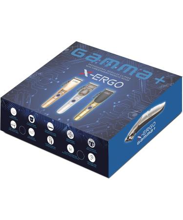 Gammapiu X-ERGO Electric Shaver for Men | Professional Clipper with 45mm Blade DLC Black Diamond Carbon Long Battery Life 8 Combs Included - Buy Online on GoSupps.com