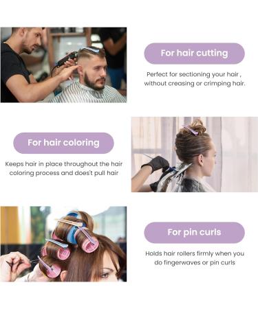 Aimike 6pcs Anti-Slip Hair Clips for Styling & Sectioning - Colorful Hair Roller Clips for Salon & Self Hair Cutting - Buy Online on GoSupps.com