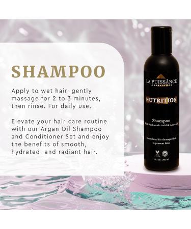 Premium Argan Oil Shampoo - Sulfate Free Hydrating & Anti-Frizz - Ideal for All Hair Types - 10 fl oz - Best Haircare for Dry Hair - Buy Online on GoSupps.com