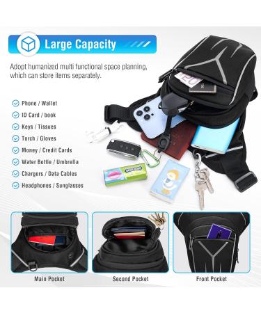 Vobuke Waterproof Tactical Leg Bag for Men & Women - Multi-Pocket Sport Belt with Removable Straps | Ideal for Hiking Camping & Riding - Buy Online on GoSupps.com