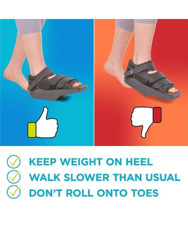 Forefoot Off-Loading Healing Shoe - Non-Weight Bearing Medical Boot for Diabetic Ulcer Protection - Large Size - Buy Online on GoSupps.com