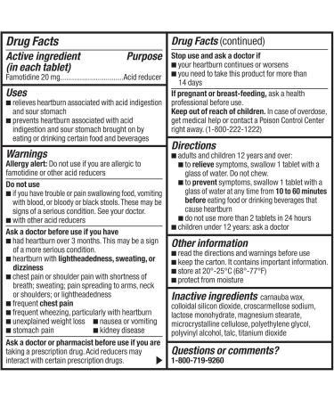 GoodSense Maximum Strength Famotidine Tablets 20 mg Acid Reducer for Heartburn Relief - Buy Online on GoSupps.com