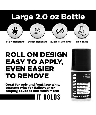 Premium Roll-On Body Glue for Skin - Liquid Fashion Tape | Butt & Body Glue | Sweat Resistant Adhesive | Wig & Sock Glue | Residue-Free | Made in USA - 2oz (1 Pack) - Buy Online on GoSupps.com