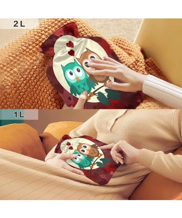 Owl Valentine's Day Hot Water Bottle with Cover | Pain Relief Hot Pack for Women | 1L Perfect Gift - Buy Online on GoSupps.com