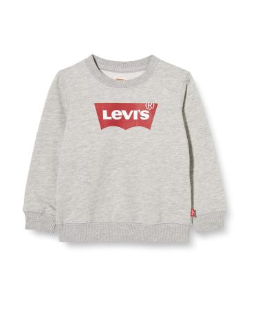 Levi's Kids Batwing Crewneck Sweatshirt Baby Boys 18 Months Grey Heather