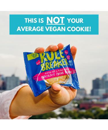 Rule Breaker Snacks Vegan Gluten Free Chocolate Chip Blondie Cookies | Plant-Based, Allergen-Free, Kosher | Soft-Baked Lunchbox Snacks for Kids & Adults - 4 Pack, 1.9 oz - Buy Online on GoSupps.com