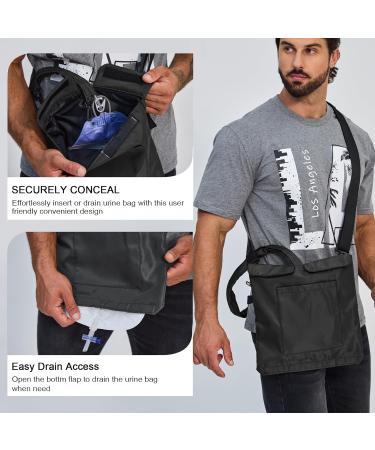 Adjustable Urinary Drainage Bag Holder with Internal Fixation Buckle - Black | International Shipping Available - Buy Online on GoSupps.com