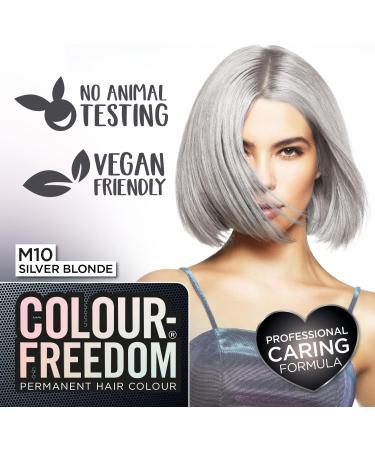 Colour Freedom Metallic Silver Blonde Permanent Hair Dye with PurePlex. Ultra Glossy Conditioning Hair Colour. 100% grey coverage. By Knight & Wilson. - Buy Online on GoSupps.com