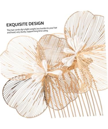 DOITOOL manual bride headdress Metal wild crystal bride plastic hair comb Miss the flowers Hair up girl headpieces for Hairpin alloy hair accessories hair accessories for women - Buy Online on GoSupps.com