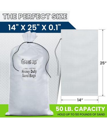 12-Pack Heavy Duty UV Treated Sand Bags (14 x 25) with Ties - Non-Slip Empty Sandbags for Sand - Buy Online on GoSupps.com