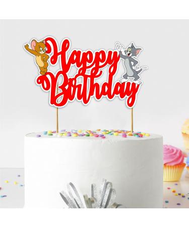 Seyal Tom & Jery Happy Birthday Cake Topper