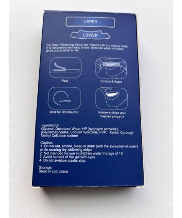 Ollm Teeth Whitening Strips - Enamel Safe Hydrogen Peroxide for Sensitive Teeth 14 Treatments Professional Mint Flavor - Buy Online on GoSupps.com