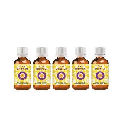 Deve Herbes Pure Brahmi Oil Bacopa monnieri 100 Natural Therapeutic Grade Pack of Five 5 x 100 ml