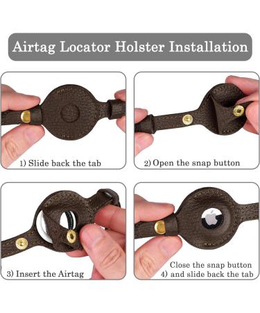 Oopsdoggy Leather Airtag Cat Collar with Bell - Durable GPS Pet Collar for Cats & Dogs (Brown) - Buy Online on GoSupps.com