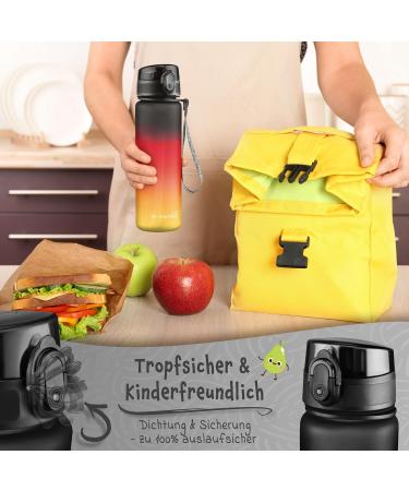My Vesperbox Minny Leak Proof Kids Water Bottle with Straw or Strainer 350ml 500ml 750ml BPA Free Lightweight Water Bottle for Kindergarten School (Green Light Green Black 750ml) - Buy Online on GoSupps.com