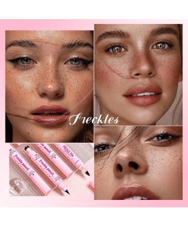 Noerrors Stylo tampon tache de rousseur naturellement r aliste 2 en 1 liner tampon tache rousseur maquillage faux taches de rousseur imperm able #Marron clair 01 - Buy Online on GoSupps.com