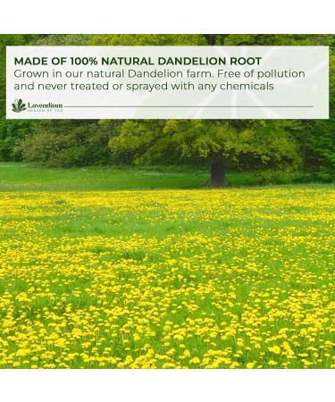 Lavendium Premium 50g (1.76oz) Dandelion Root Powder 100% Natural and Pure from Dandelion Root No Additives No Gluten No Sugar Vegan - Buy Online on GoSupps.com