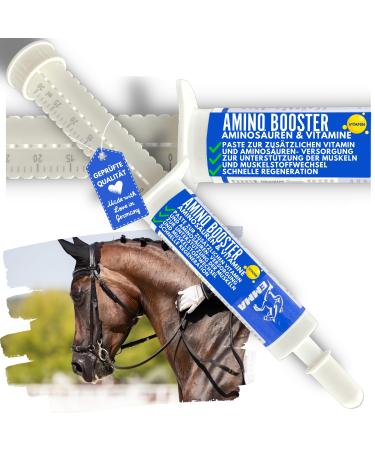 Amino Acids for Horse Bodybuilding - For Effective Trainings - Performance Vitamin E Amino Acid Paste Strengthening Recovery Musculature Regeneration Energy for Muscles Horses 2 x 30 ml