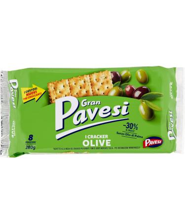 Gran Pavesi Cracker Olive ed Erbette / Olives and Herbs 250 gr. - Buy Online on GoSupps.com