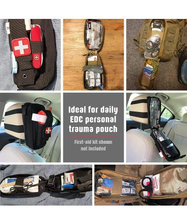 LIVANS Tactical MOLLE Medical Pouch - Rip-Away EMT First Aid Kit | IFAK Trauma Bag with Cross Patch, Black - Buy Online on GoSupps.com