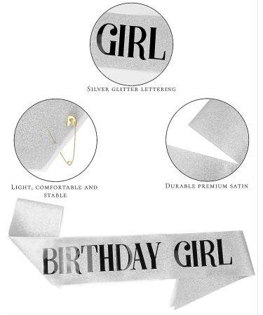 Birthday Crowns Set: Girl Sash, Tiara, & Crystal Crown | Birthday Accessories for Girls and Women - Buy Online on GoSupps.com