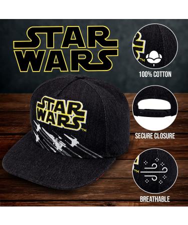 Star Wars Classic Embroidered Logo Youth Baseball Cap - Black/Yellow/Silver - Buy Online on GoSupps.com