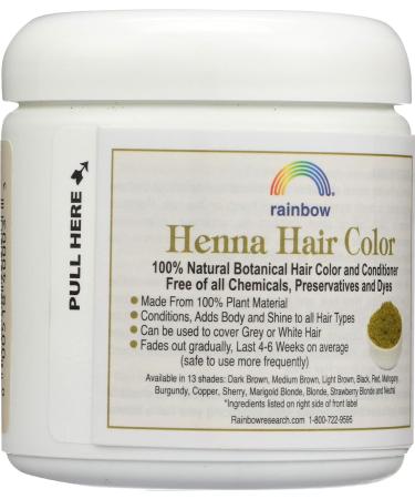 Rainbow Research Henna Hair Color & Conditioner - Dark Brown 118 ml | Natural Hair Care | Worldwide Shipping - Buy Online on GoSupps.com