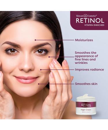 Retinol Night Cream - LdeL Cosmetics | Anti-Aging Vitamins A C & E | Reduce Fine Lines - 1.7 Oz - Buy Online on GoSupps.com