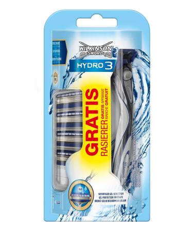Wilkinson Sword Hydro 3 Value Pack Razor Blades with Men's Razor + 4 Blades