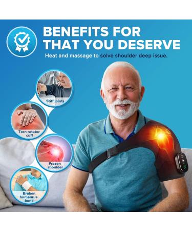 Medicpure Shoulder Medicpure Shoulder Brace Medic Pure Shoulder Heated Shoulder Brace Shoulder Brace for Tendonitis Heating Pad For Arm and Shoulder Pain (Gray) - Buy Online on GoSupps.com