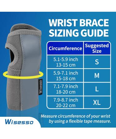 Carpal Tunnel Wrist Brace - Adjustable Splint for Pain Relief & Night Support | Large Right Hand Support for Men & Women - Buy Online on GoSupps.com