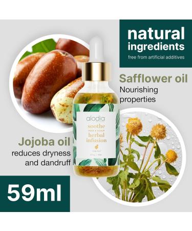 Alodia Soothe Hair & Scalp Herbal Infusion - 2 oz Leave-on Scalp Oil Serum for Dry Irritated Scalps with Chamomile & Jojoba Oils - Nut-free - Buy Online on GoSupps.com