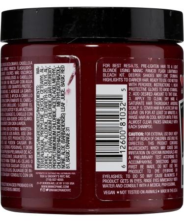BIG POT Manic Panic 8oz High Voltage Classic Cream Formula Colour Hair Dye (Vampire Red) - Buy Online on GoSupps.com