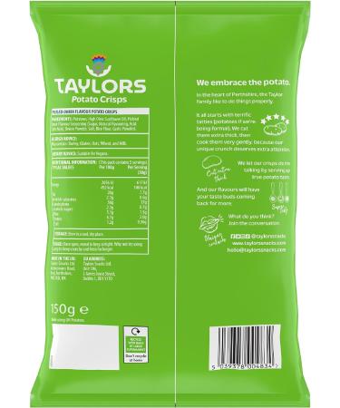 Straight Cut Crisps Multipack by Taylors Snacks | Pickled Onion Crisps | Thick Cut Bold Flavour | 8 x 150g Crisps Share Bags Pickled Onion 150g x 8 - Buy Online on GoSupps.com
