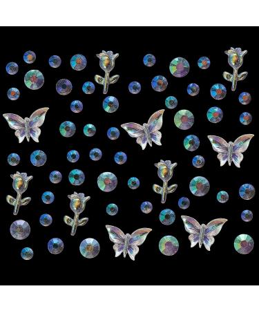 4 Sets Butterflies Face Jewels Rhinestone Stickers for Halloween Makeup & Masquerade Parties - Buy Online on GoSupps.com