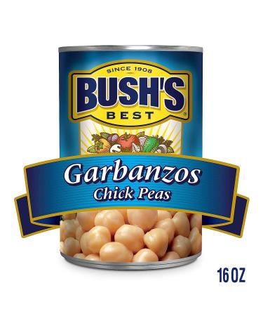 Bush's Best Garbanzo Beans (Chickpeas) 16 oz. - Premium Quality Legumes - Buy Online on GoSupps.com