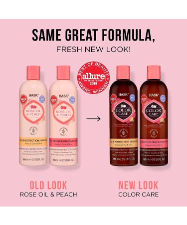 HASK Color Care Shampoo & Conditioner Set - Vegan, Color Safe, Gluten-Free, Sulfate-Free, Paraben-Free, Cruelty-Free - 1 of Each - Buy Online on GoSupps.com