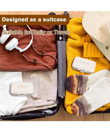 2Pcs Weekly Pill Organizer - Portable Travel Medicine Case with 7 Compartments for Supplements & Fish Oil - Cute & Convenient Daily Medication Planner - Buy Online on GoSupps.com