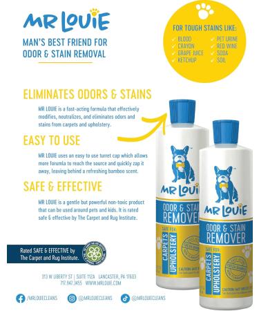 Odor & Stain Remover - Safe for Kids & Pets Effective on Carpet & Upholstery | Tackles Tough Stains Like Blood Pet Urine Ketchup & Red Wine - Buy Online on GoSupps.com