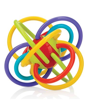 Nuby - Lots A Loops- Toy Lots of Colorful Loops- Rattle Teether- 6M+ multicolored
